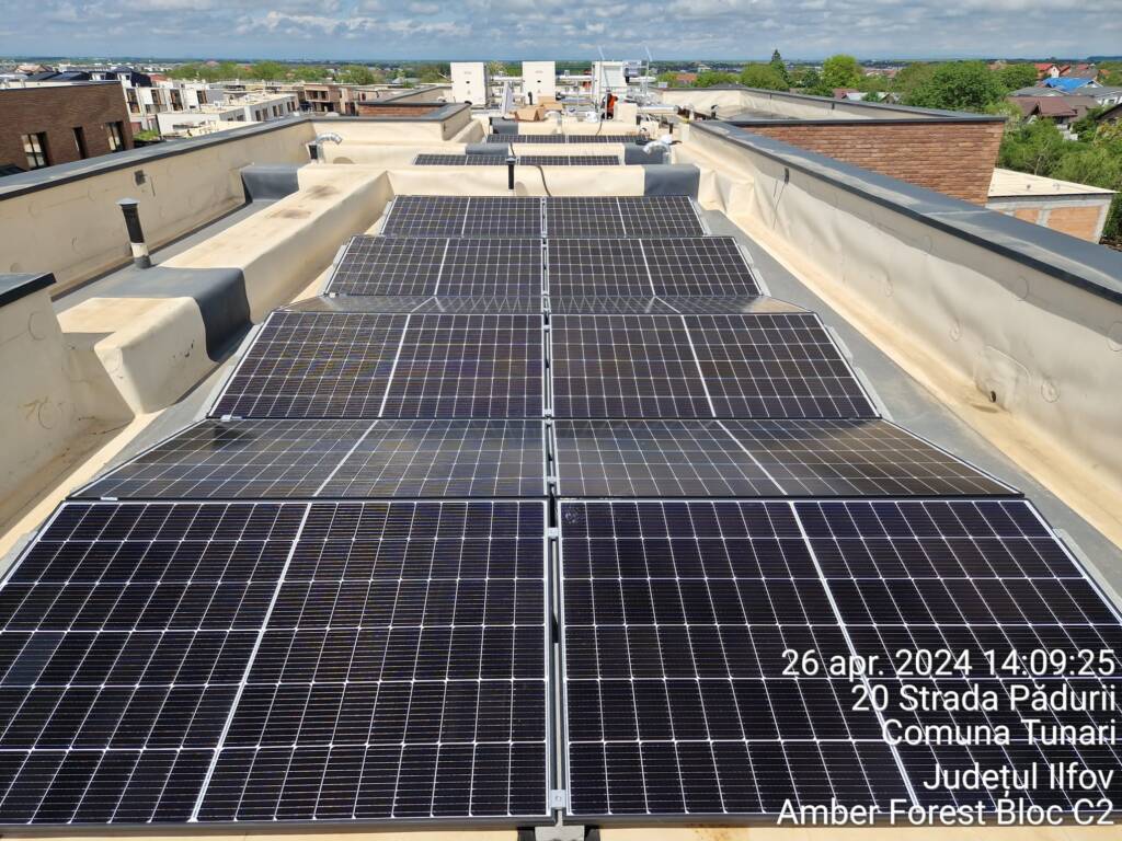 Panouri fotovoltaice parc rezidential amber forest